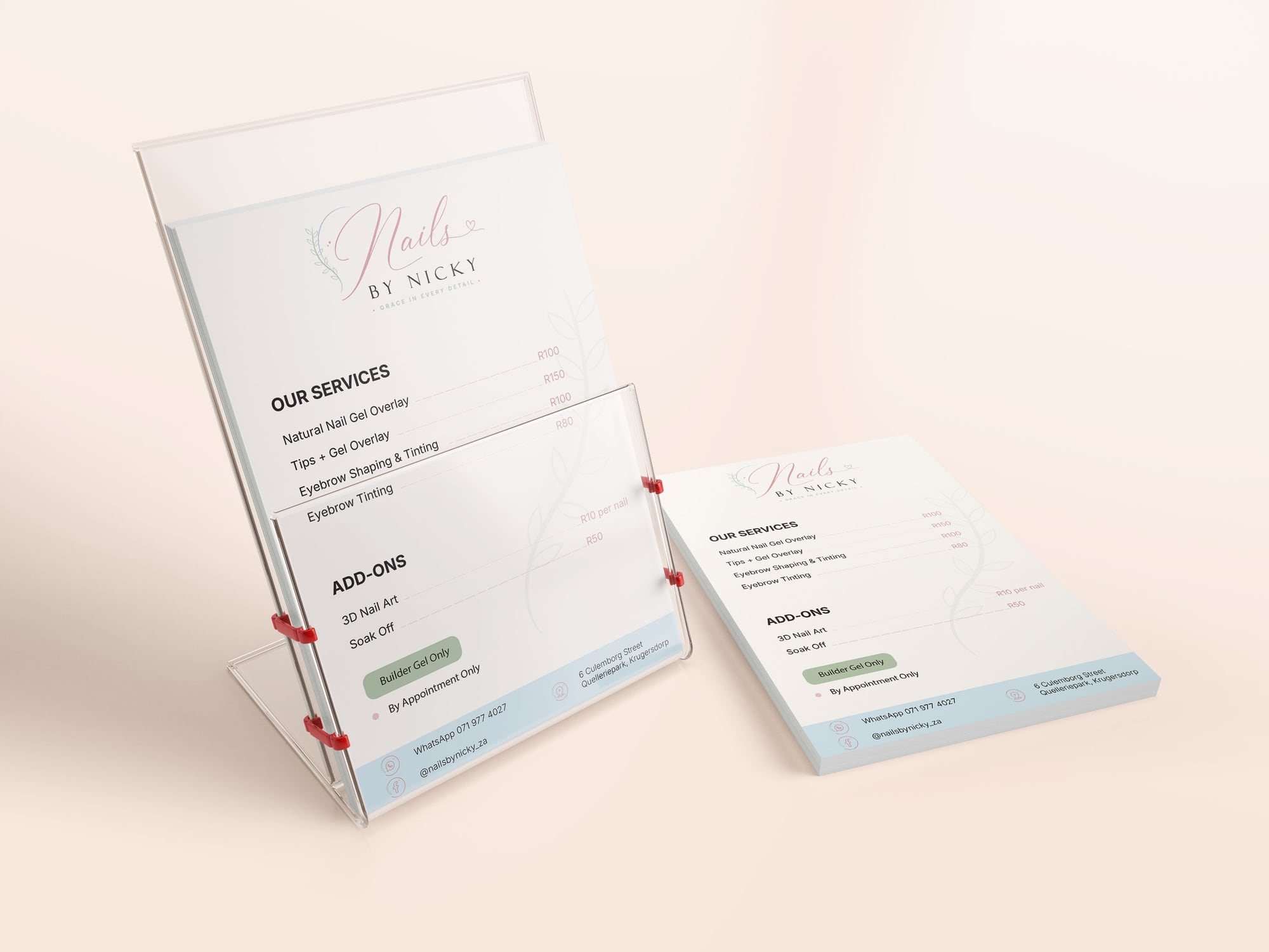 Nails by Nicky flyer mockup.