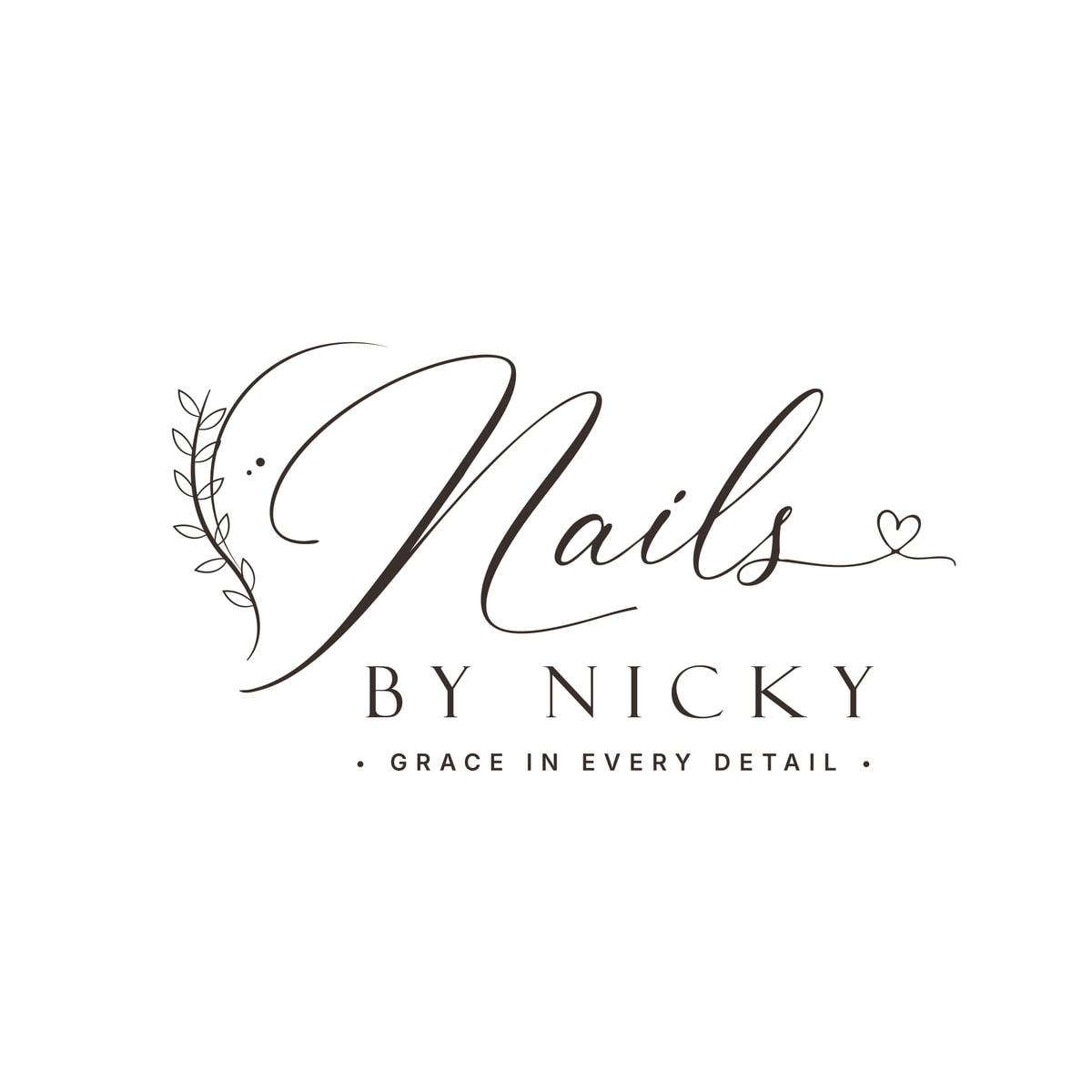 Nails by Nicky logo, black version.