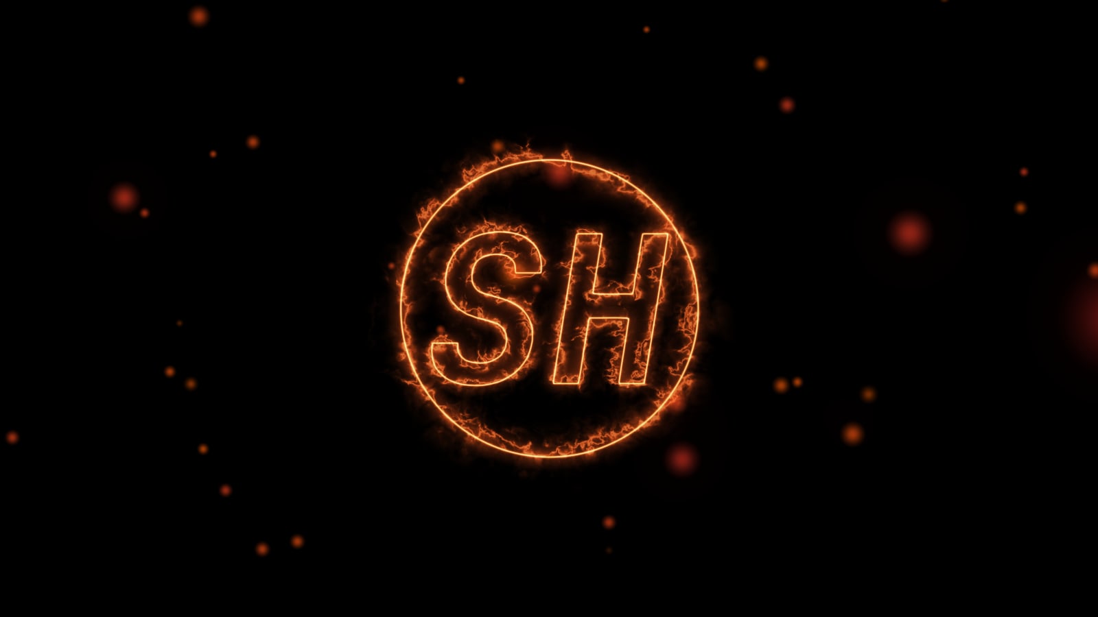 Shadowhunter Systems logo — a flaming SH monogram on black.